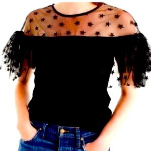 J.Crew Sheer Star Top